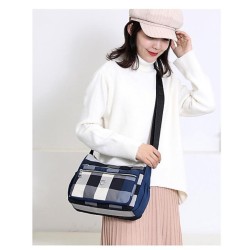 Chic Waterproof Plaid Multi Pocket Crossbody Hobo Bag