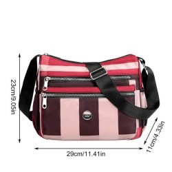 Chic Waterproof Plaid Multi Pocket Crossbody Hobo Bag