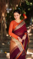 Cotton Saree (Red)