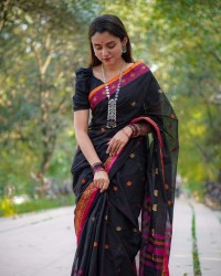 Cotton Saree (Black)