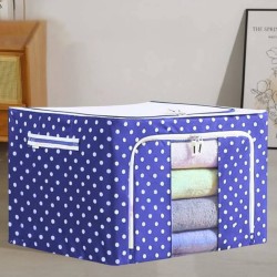 Oxford cloth large capacity fabric box storage basket(Blue)