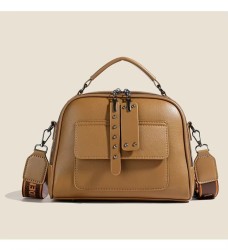 High end ladies' handbag multi-layer large capacity commuting bag (Cream)