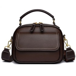 Sac a Main Women Handbag soft small Shoulder Pu Leather Tote Hand Bags for Ladies(Coffee)