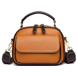 Sac a Main Women Handbag soft small Shoulder Pu Leather Tote Hand Bags for Ladies(Yellow)