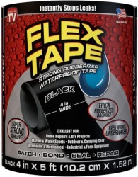 Flex Tape, Original Thick Flexible Rubberized Waterproof Tape - Seal and Patch Leaks