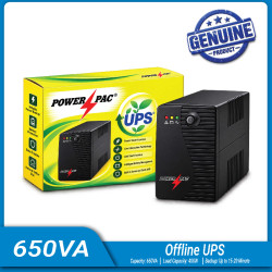 Powerpac 650VA Offline UPS with Plastic Body