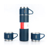 Steel Vacuum Flask Set with 3 Steel Cups Combo- 500ml with Gift Box- Keeps HOT/Cold