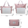 3 In 1 Large Capacity Foldable Travel Bag pink color