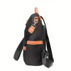 Women Large Capacity Outdoor Tote Bag ( Orrange/ black)