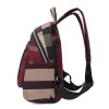 Nylon Backpack Durable Waterproof Casual Shoulder Bag (Wine Red)