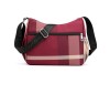 Chic Waterproof Plaid Multi Pocket Crossbody Hobo Bag(Red Color)