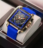 Brand Luxury Silicone Square Large Dial Sports watch