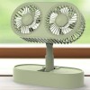 Double Motor Folding Table Top Fan