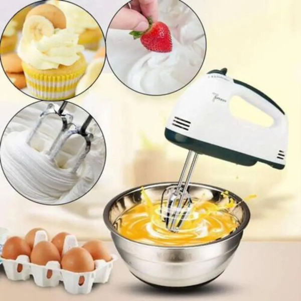 Scarlett Electric Egg Beater And Mixer For Cake Cream - 150W - White