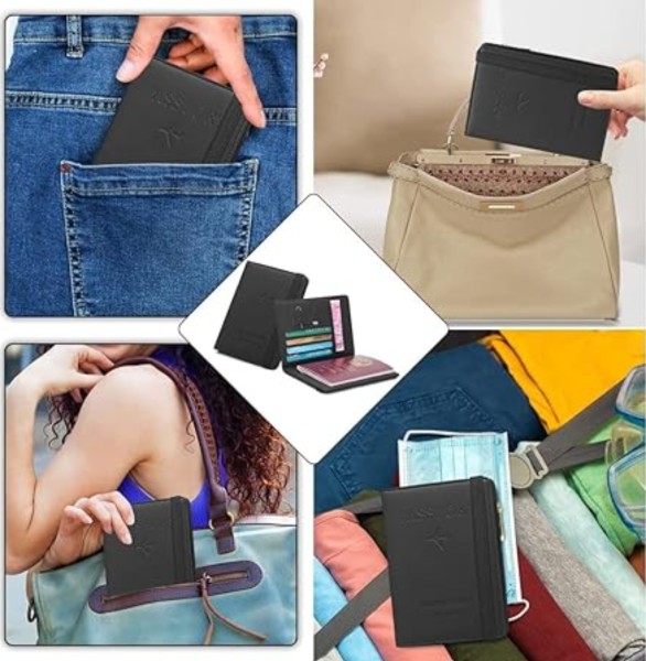 Passport Covers Holder Wallet Case ( black color )