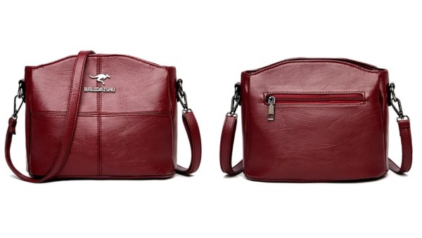 3 Layers Luxury Messenger Crossbody Bags ( maroon colour )