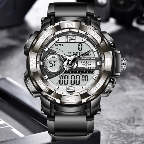 LIGE 8922 Men Military Watch Top Brand Waterproof watch