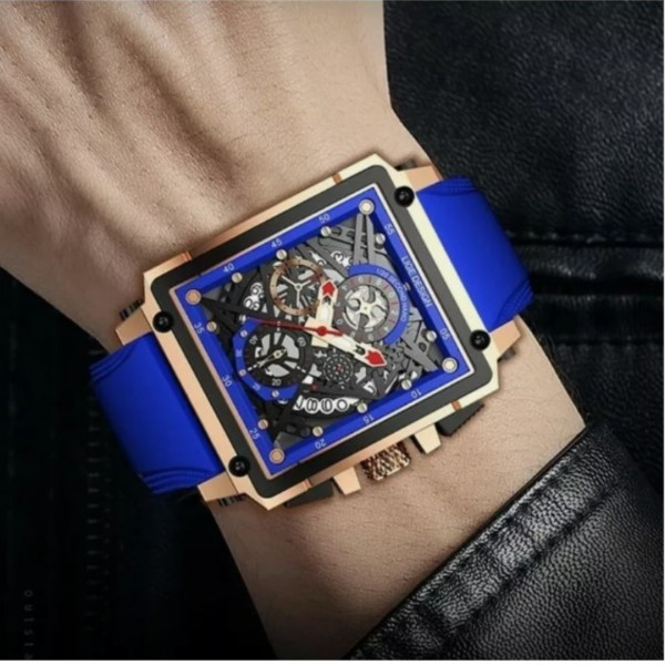 Brand Luxury Silicone Square Large Dial Sports watch