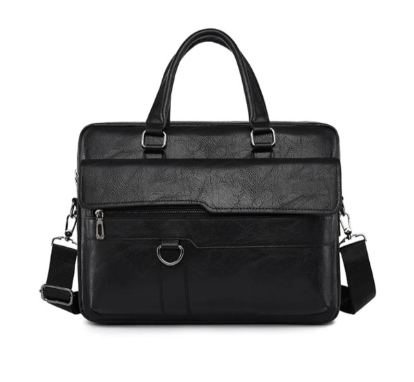 Amsburg Laptop Leather Bag(Black color)