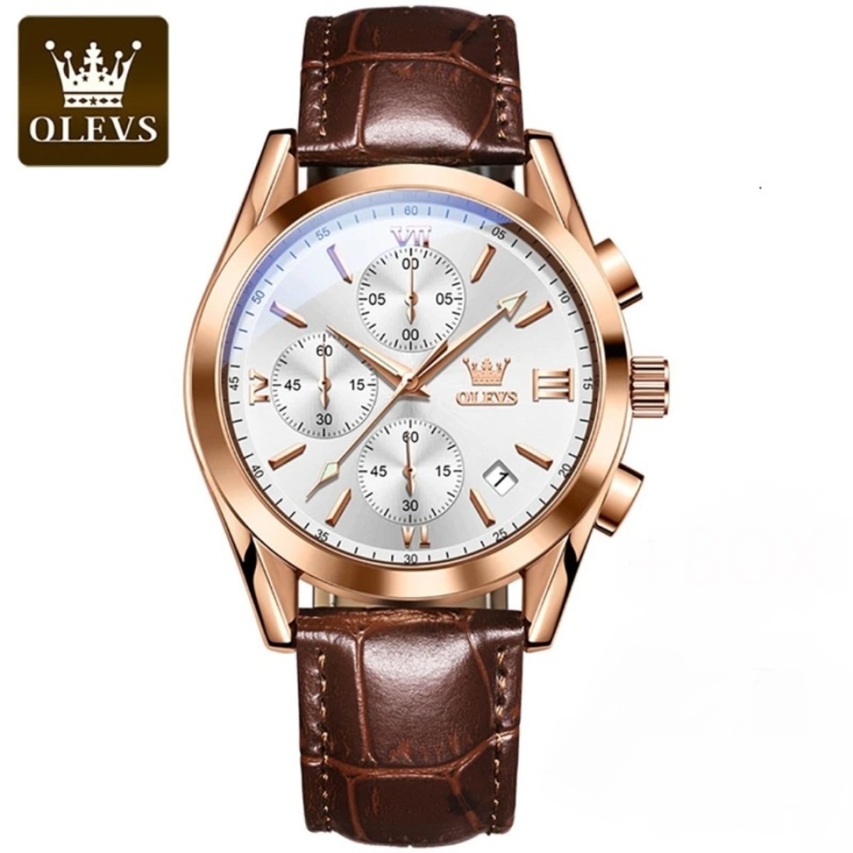 Olevs 2872 Fashionable Analog leather Men's Watch