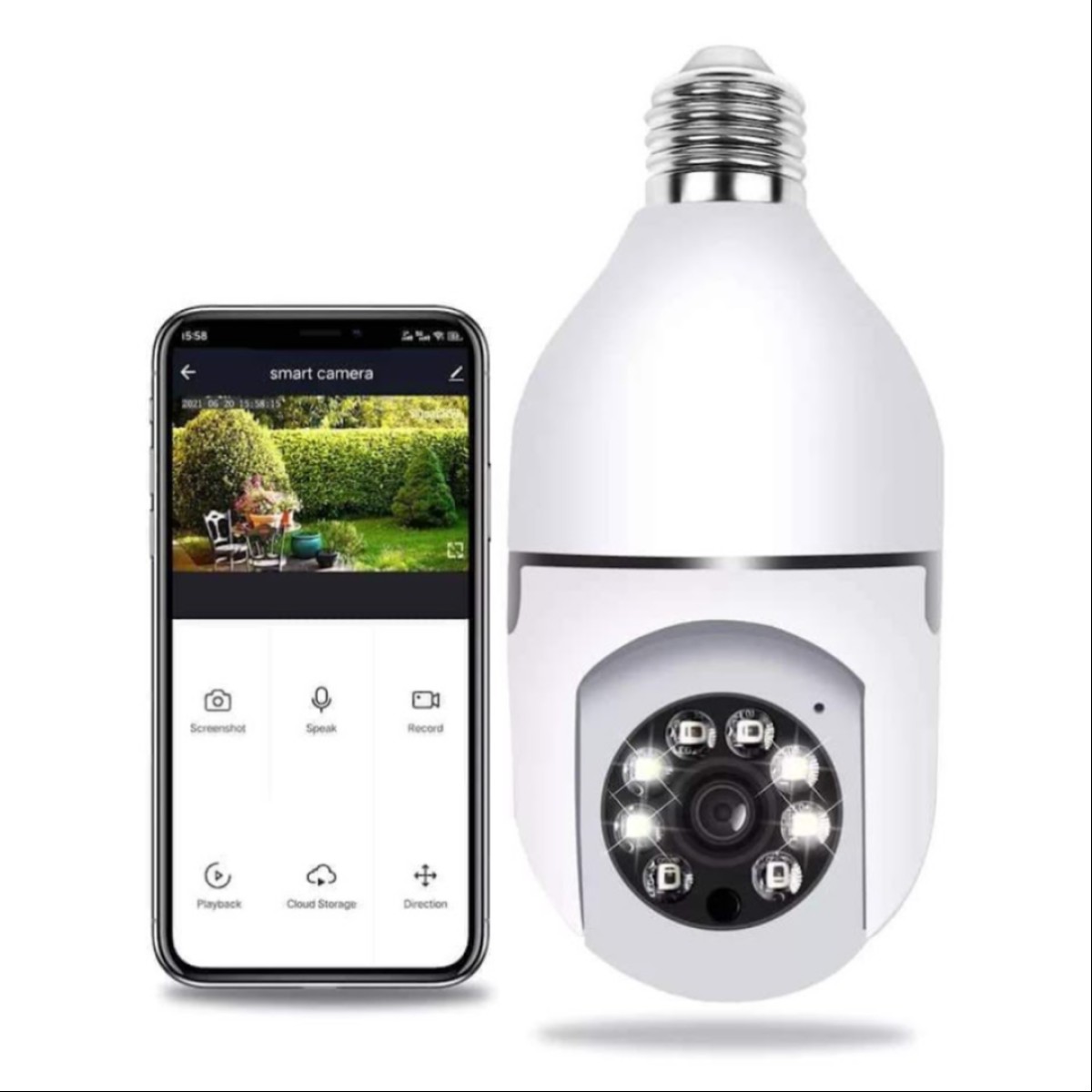 SmartGuard360™ Light Bulb Security Camera