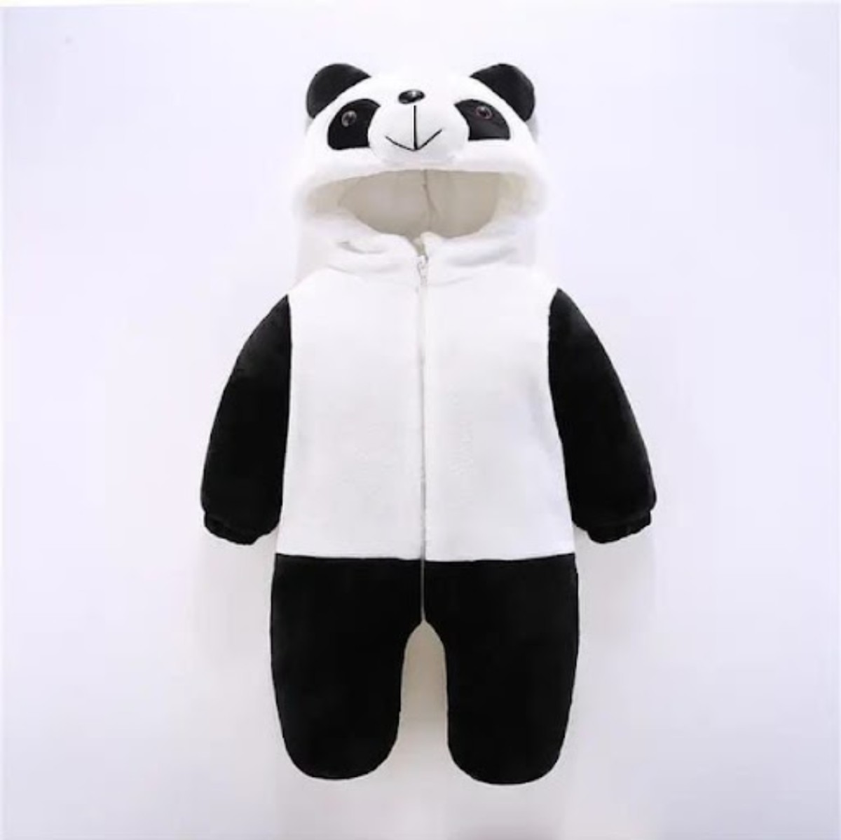 Baby Boy/Girl Cute Panda Design Fluff Long Sleeve Hooded Romper