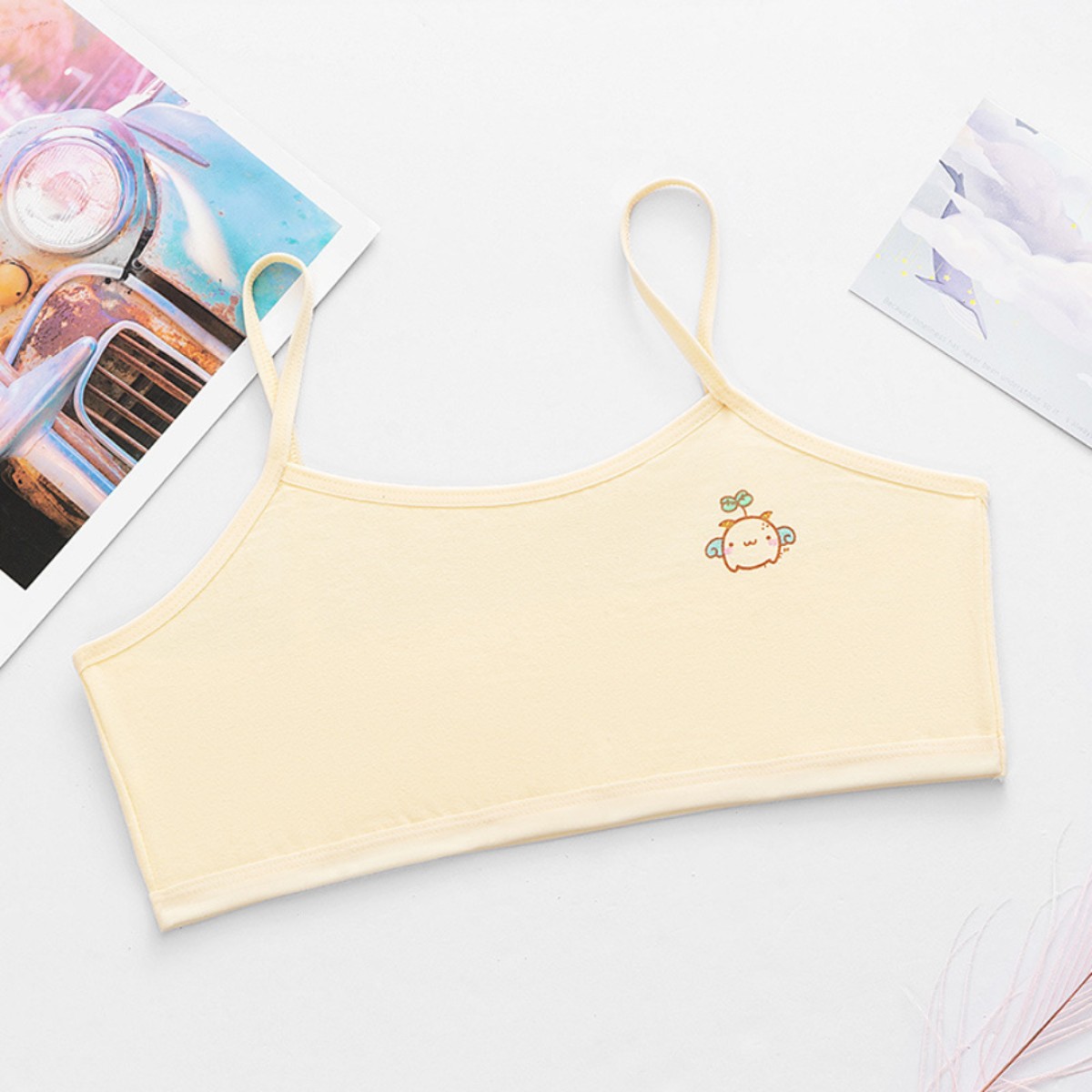 TriWyn Soft Cotton Teen Vest Bra (Non-Wired, Seamless)