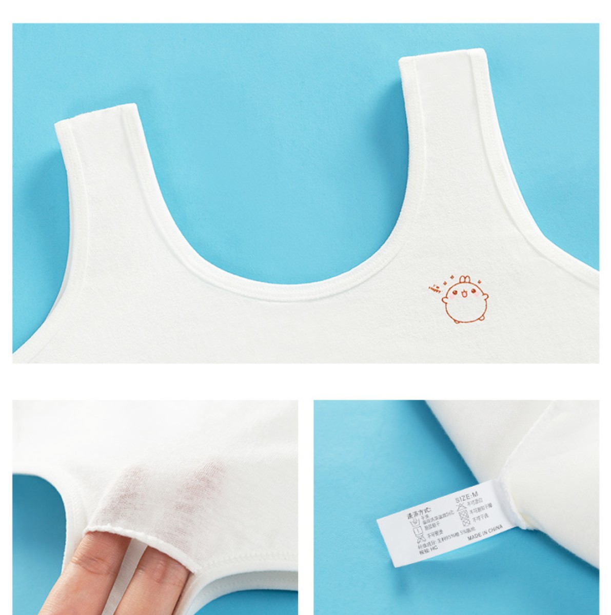 TriWyn Soft Cotton Teen Vest Bra (Non-Wired, Seamless)