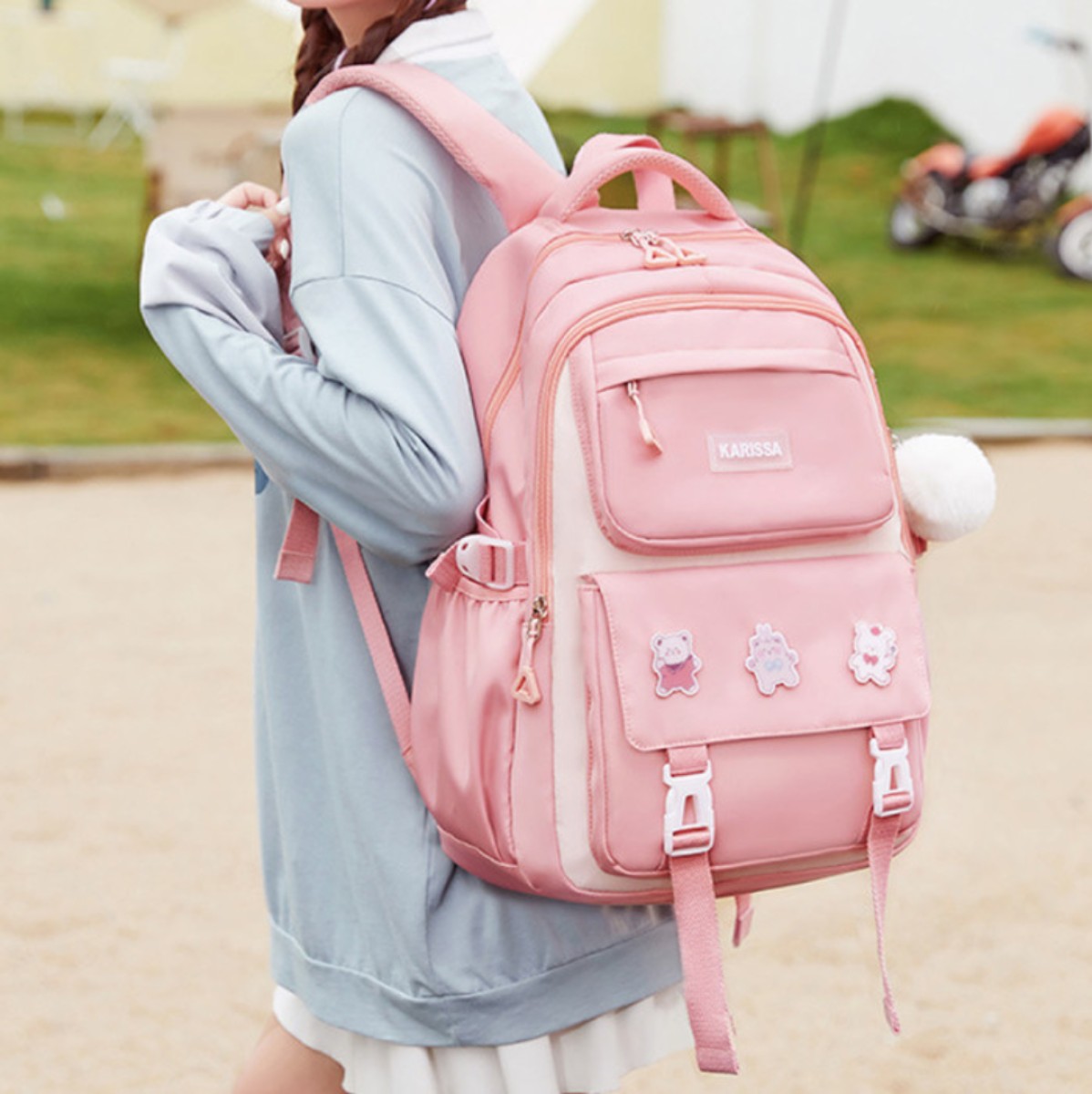 kids-backpack-waterproof-primary-schoolbag-pink