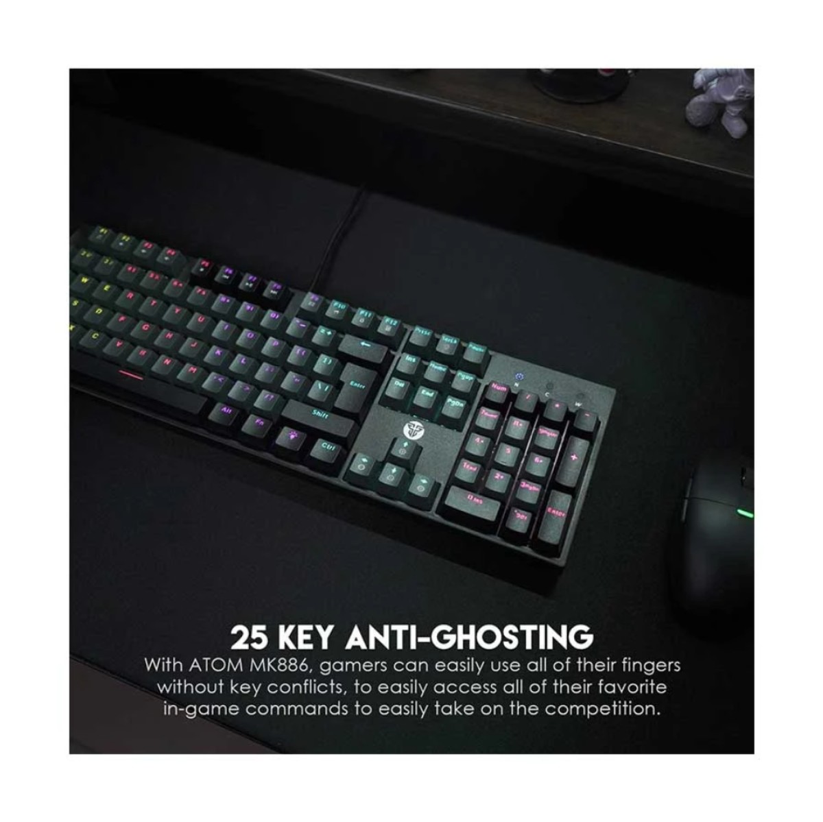 Fantech ATOM MK886 Red Switch RGB Gaming Mechanical Keyboard