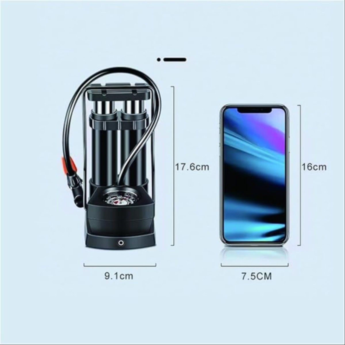 Safety Portable Bicycle Foot Pedal High Pressure Pump