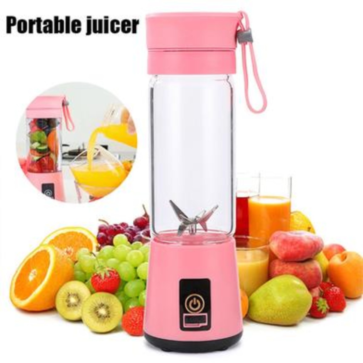 Mini Usb Rechargeable Portable Electric Fruit Juicer