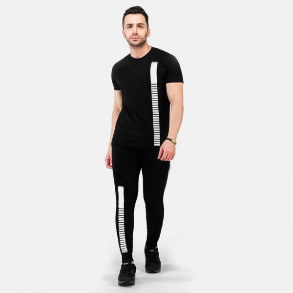 Black jersey trouser combo