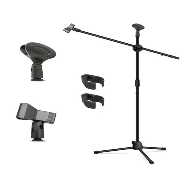 Microphone Stand With Adjustable Two Microphone