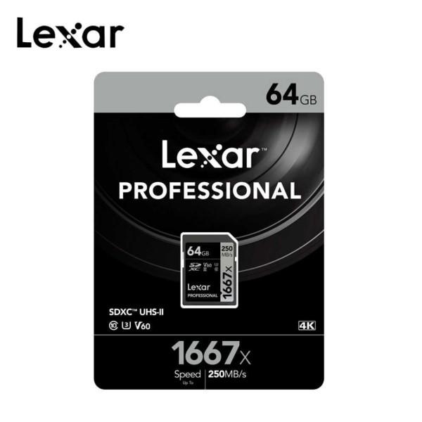 Lexar 64GB Professional 1667X UHS-II SDXC Memory Card