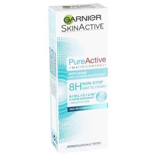 GARNIER PURE ACTIVE MATTE CONTROL ANTI BLEMISH FACE MOISTURISER 50ML