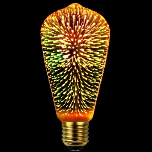 3D Firework Led Decorative Light Bulb (E27, ST64)