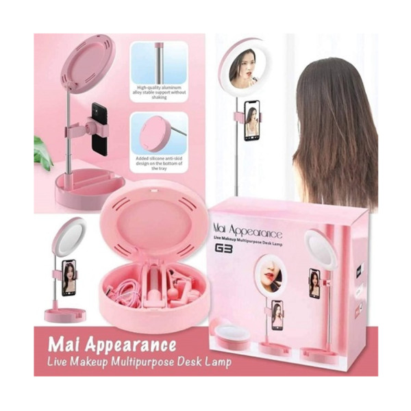 Mar Appearance G3 Live Makeup Multipurpose Desk Lamp - Pink