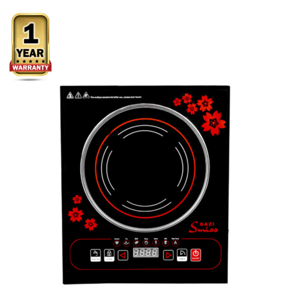 Gazi DT 220 Smiss Infrared Cooker - 2000W - Black and Red