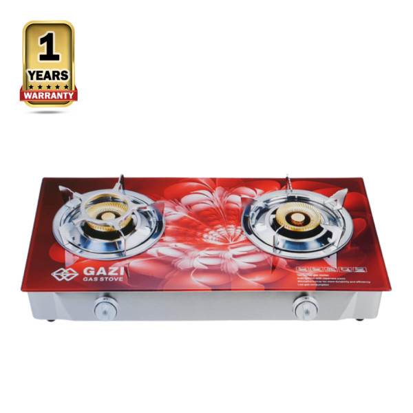 Gazi HTG-3205A Double Burner Gas Stove - Multicolor
