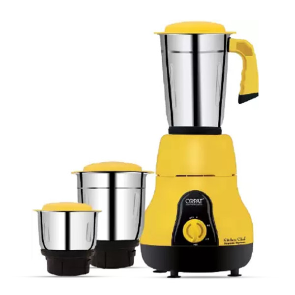 ORPAT Kitchen Chef Mixer Grinder - 650 W - Majestic Yellow