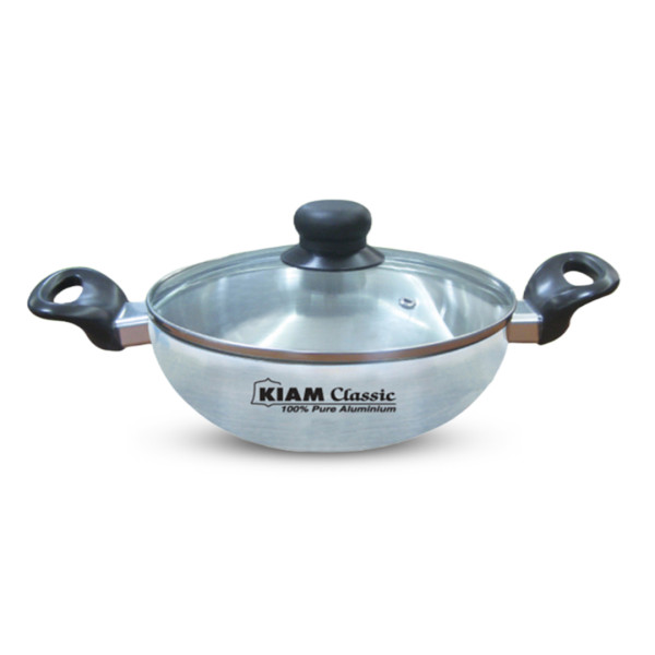 Kiam Alu Karai with Glass Lid - 24cm