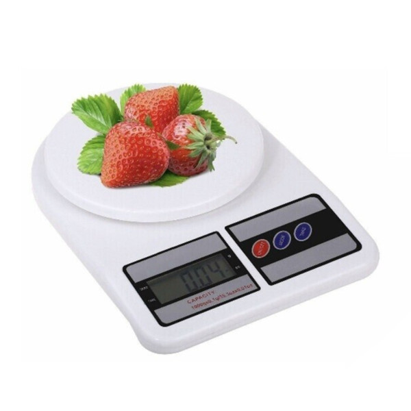 Digital Electronic LCD Kitchen Scale - 5.0kg - White