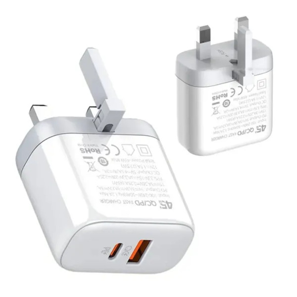 Ldnio A2526C Type-C Fast And Smart Charger - 45W - White