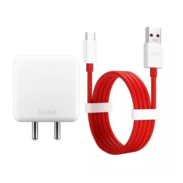 Oneplus Dash Vooc Flash Suit Fast Charger - White And Red - 100V-240V