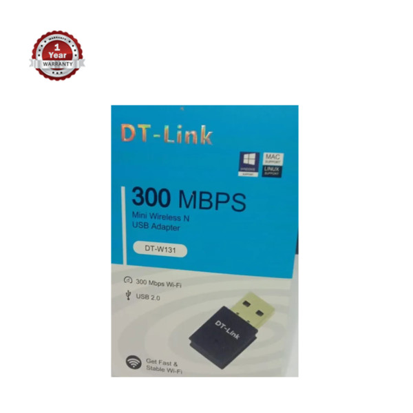 DT Link DT-W131 Wi-Fi Receiver 300mbps - Black