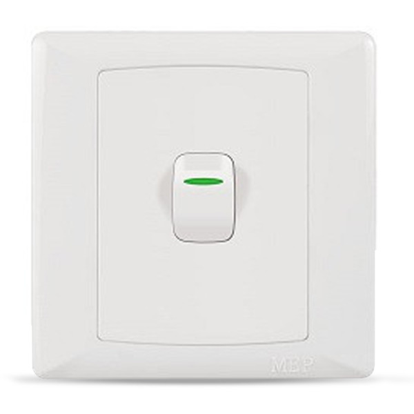 MEP P7001 / ELG001GO Elegant 1 Gang 1 Way Switch - White