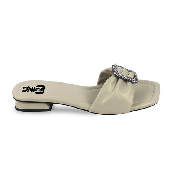 Zing Artificial Leather Sandal for Ladies - Off White - 10091