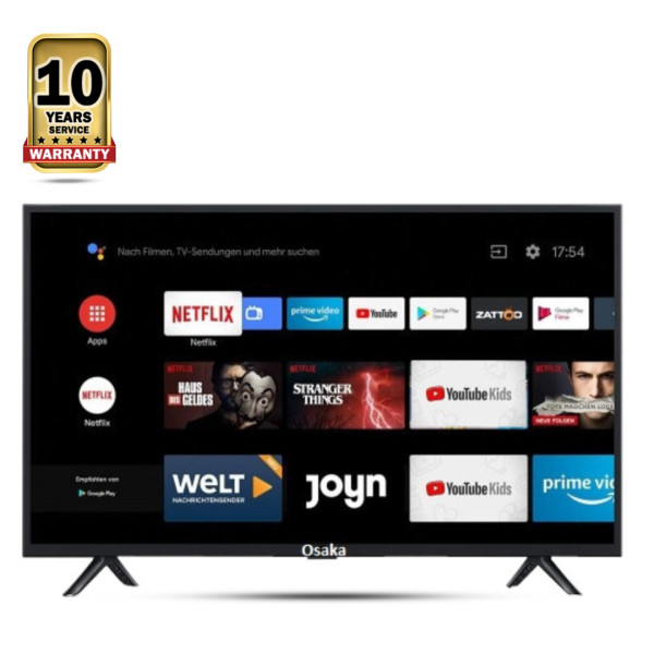 Osaka Double Glass Android HD LED Tv - 32 Inch - Black