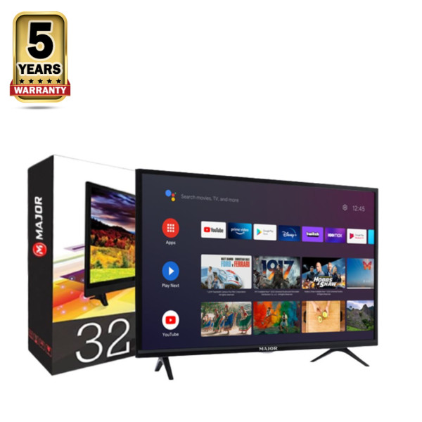 Major Smart Android TV - 32 Inch - Black